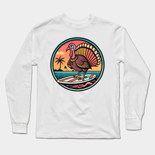 Surfing Turkey Thanksgiving Cruise Long Sleeve T-Shirt